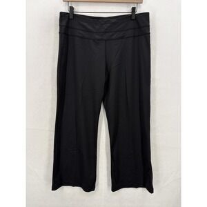 Christine Alexander Pants Womens Medium Black Cropped Straight Leg Yoga Stretch